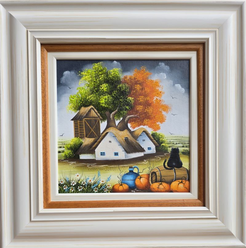 Drvo ljubavi 2, Marija Hlavati, Naiva Kovačica, ulje na platnu kaširano na kartonu, sa 35×35 cm, bez 20×20 cm, sertifikat, 15340 dinara