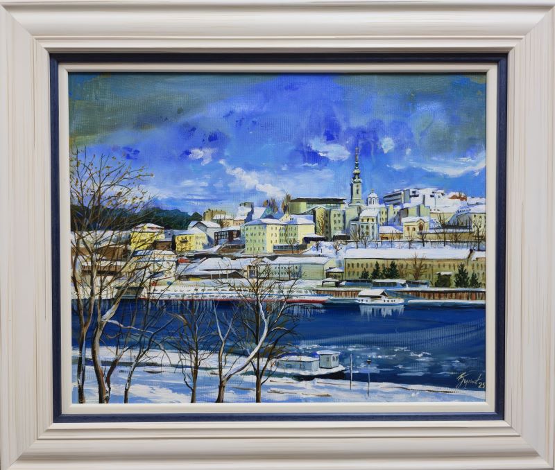 Beograd 3, Marija Đukić, ulje na platnu, sa 55×65 cm, bez 40×50 cm, sertifikat, 21240 dinara