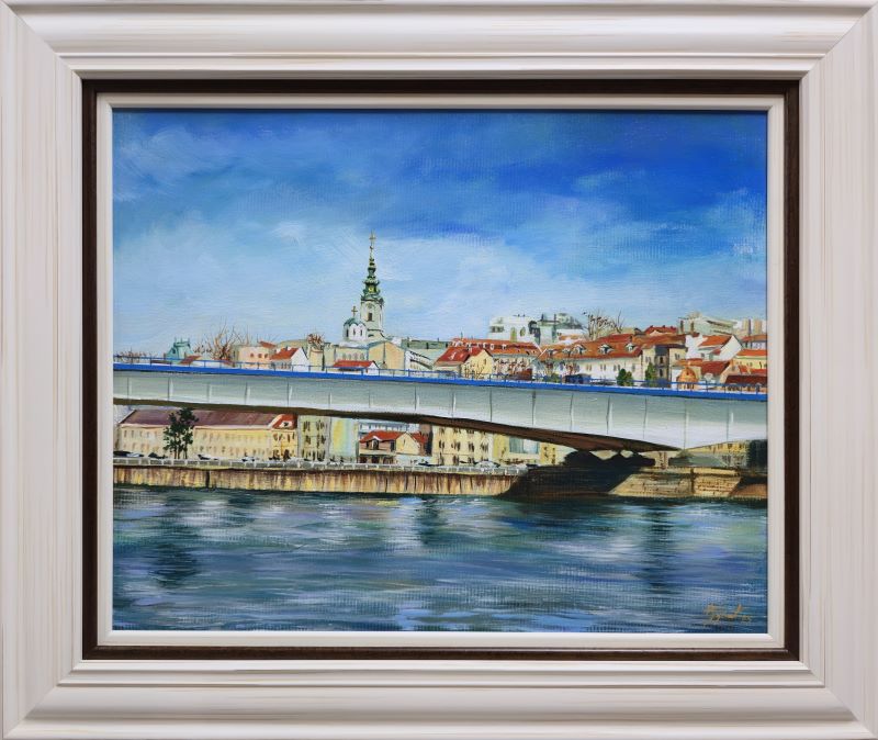Beograd 6, Marija Đukić, ulje na platnu, sa 55×65 cm, bez 40×50 cm, sertifikat, 21240 dinara