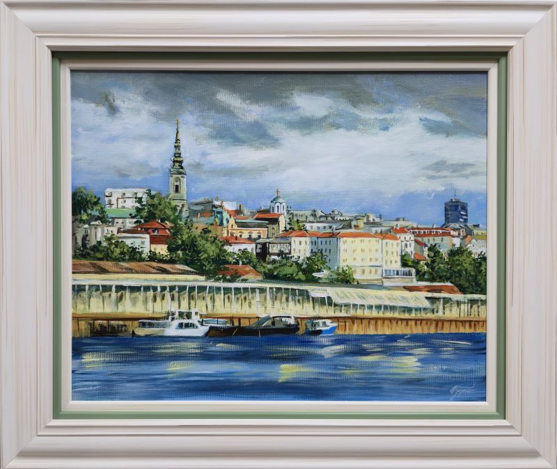 Beograd 7, Marija Đukić, ulje na platnu, sa 55×65 cm, bez 40×50 cm, sertifikat, 21240 dinara