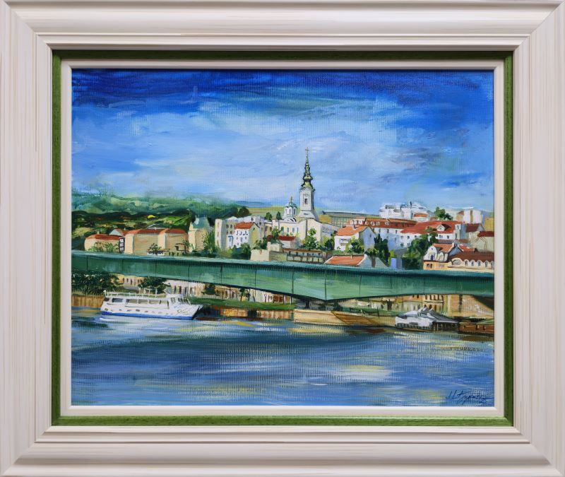 Beograd 8, Marija Đukić, ulje na platnu, sa 55×65 cm, bez 40×50 cm, sertifikat, 21240 dinara
