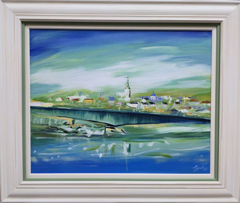 Beograd 9, Marija Đukić, ulje na platnu, sa 55×65 cm, bez 40×50 cm, sertifikat, 21240 dinara