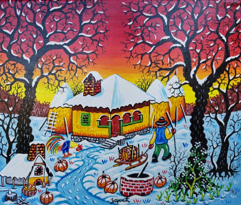 Sanke, Zoran Zarić, ulje na platnu, 25×30 cm, sertifikat, 12980 dinara